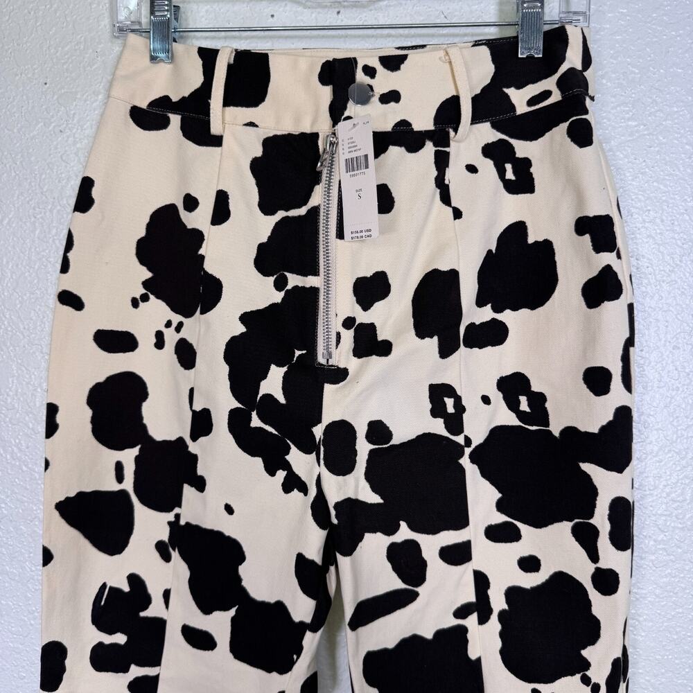 En Saison Anthropologie Pants Women Small Cow Print High Waist Western Festival - Picture 4 of 11